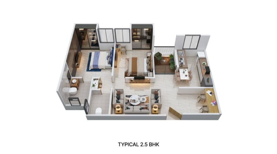 Aakar-Ivory-Heights-Floor-Plan-2.5 BHK